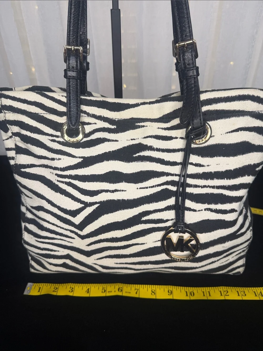 Michael Kors Black & White Zebra-Print Tote with Matching Sandals